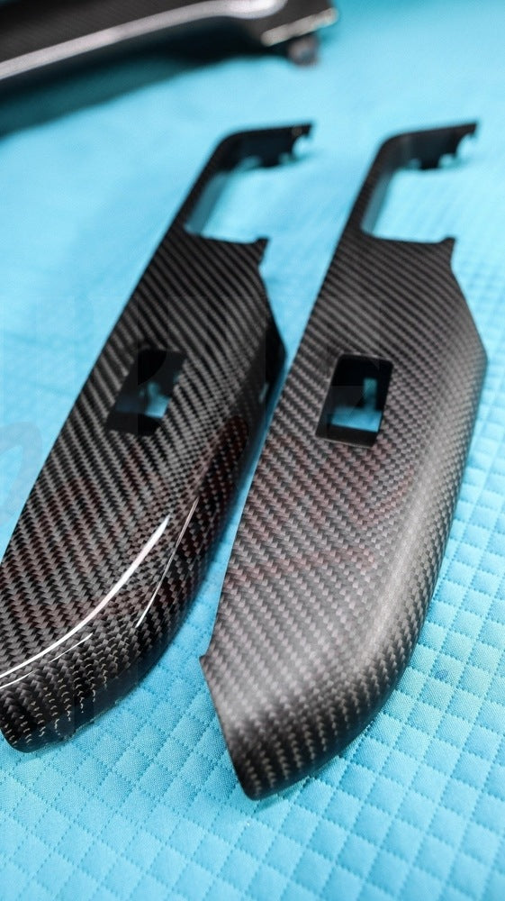 2024 S650 Mustang Carbon Fiber Window Switch Panel - by ukiecarbon.com