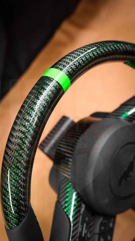 2015-2023 Mustang S550 GREEN REFLECTED CARBON FIBER - by ukiecarbon.com