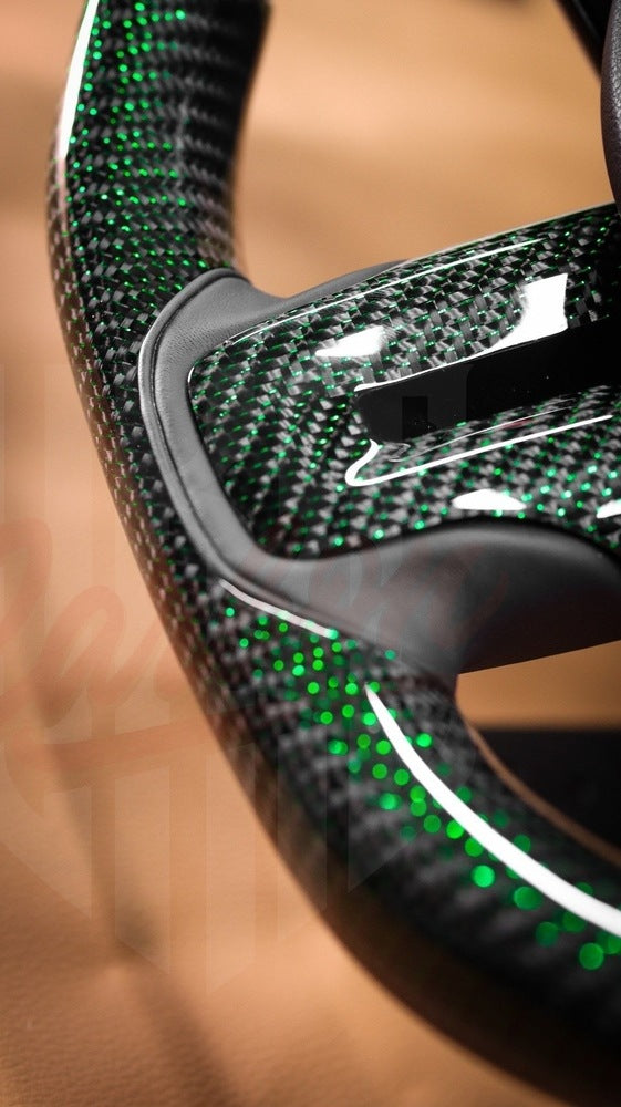 2015-2023 Mustang S550 GREEN REFLECTED CARBON FIBER - by ukiecarbon.com