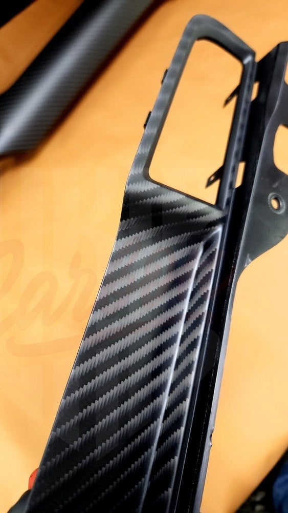2015-2023 Mustang S550 4x4 Twill Matte Carbon Fiber Dashboard Trim with chassis # - by ukiecarbon.com
