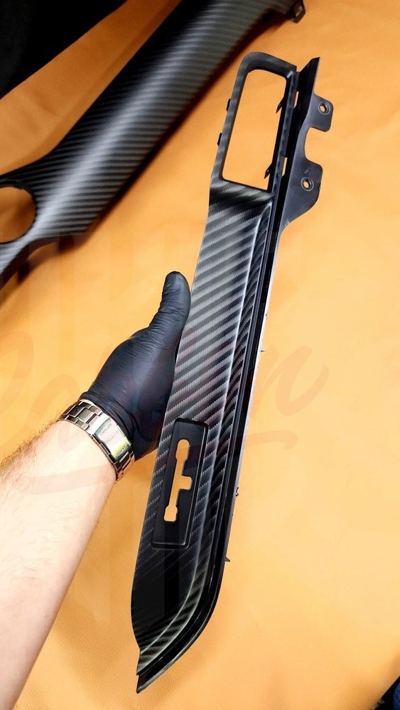 2015-2023 Mustang S550 4x4 Twill Matte Carbon Fiber Dashboard Trim with chassis # - by ukiecarbon.com