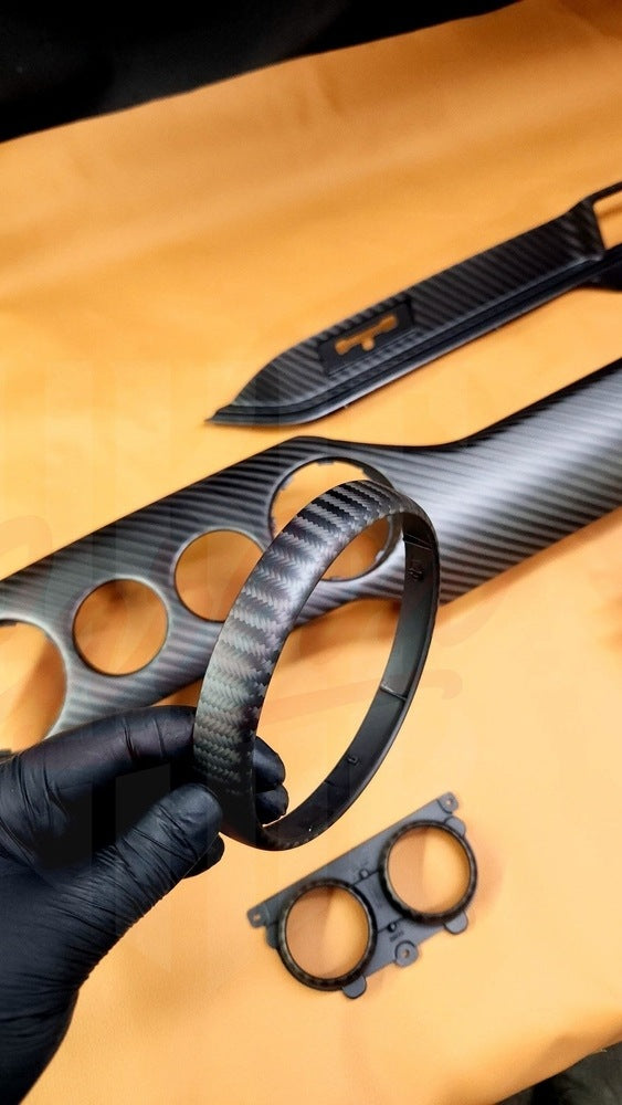 2015-2023 Mustang S550 4x4 Twill Matte Carbon Fiber Speedometer Bezel - by ukiecarbon.com
