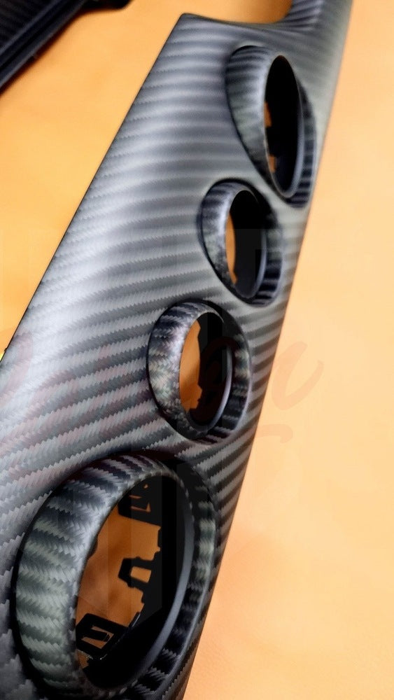 2015-2023 Mustang S550 4x4 Twill Matte Carbon Fiber Air Vents / Gauges Bezels - by ukiecarbon.com