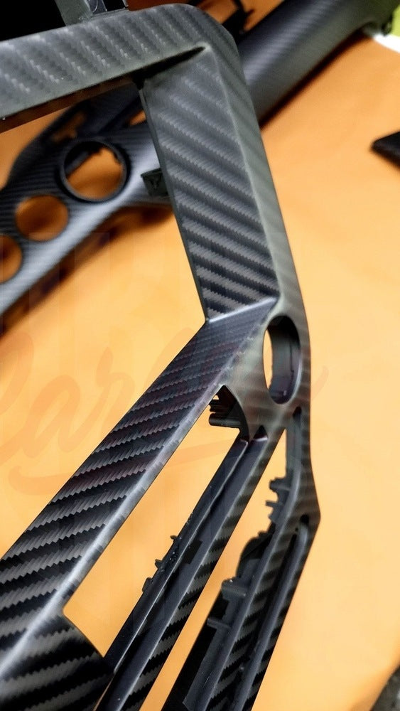 2015-2023 Mustang S550 4x4 Twill Matte Carbon Fiber Navigation Bezel - by ukiecarbon.com