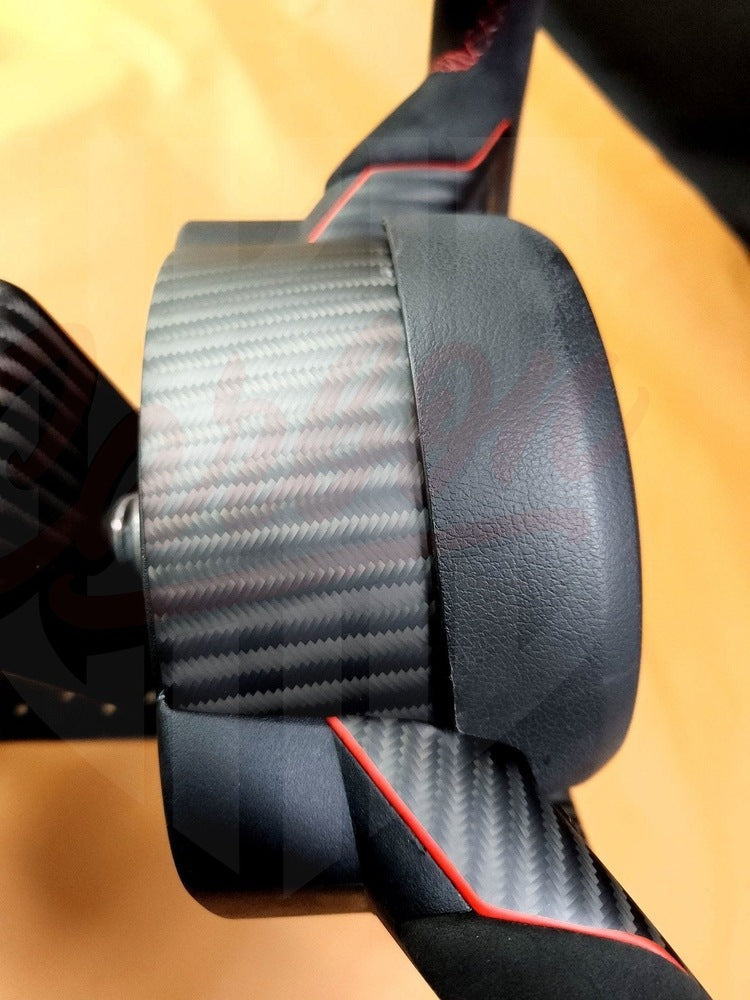 2015-2023 Mustang S550 4x4 Twill Matte Carbon Fiber Steering Wheel - by ukiecarbon.com