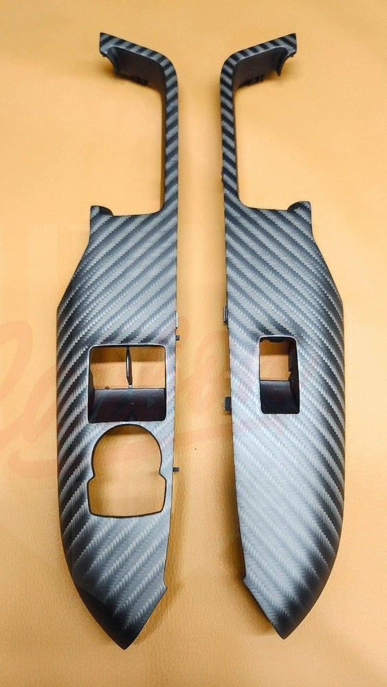 2015-2023 Mustang S550 4x4 Twill Matte Carbon Fiber Window Switch Panel - by ukiecarbon.com