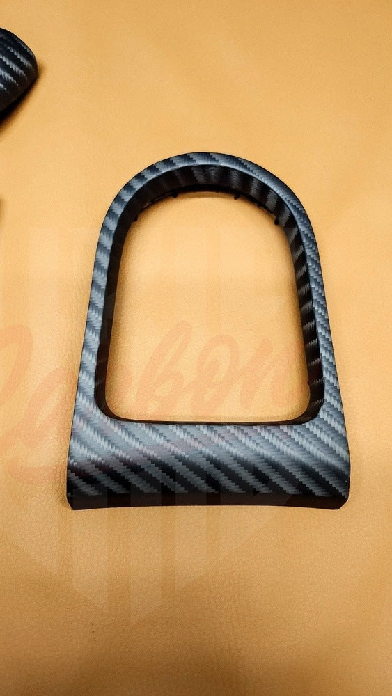2015-2023 Mustang S550 4x4 Twill Matte Carbon Fiber Shifter Bezel - by ukiecarbon.com
