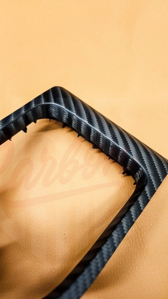 2015-2023 Mustang S550 4x4 Twill Matte Carbon Fiber Shifter Bezel - by ukiecarbon.com