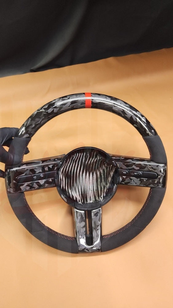 2005-2009 Mustang S197 Forged Carbon Fiber Steering Wheel - by ukiecarbon.com