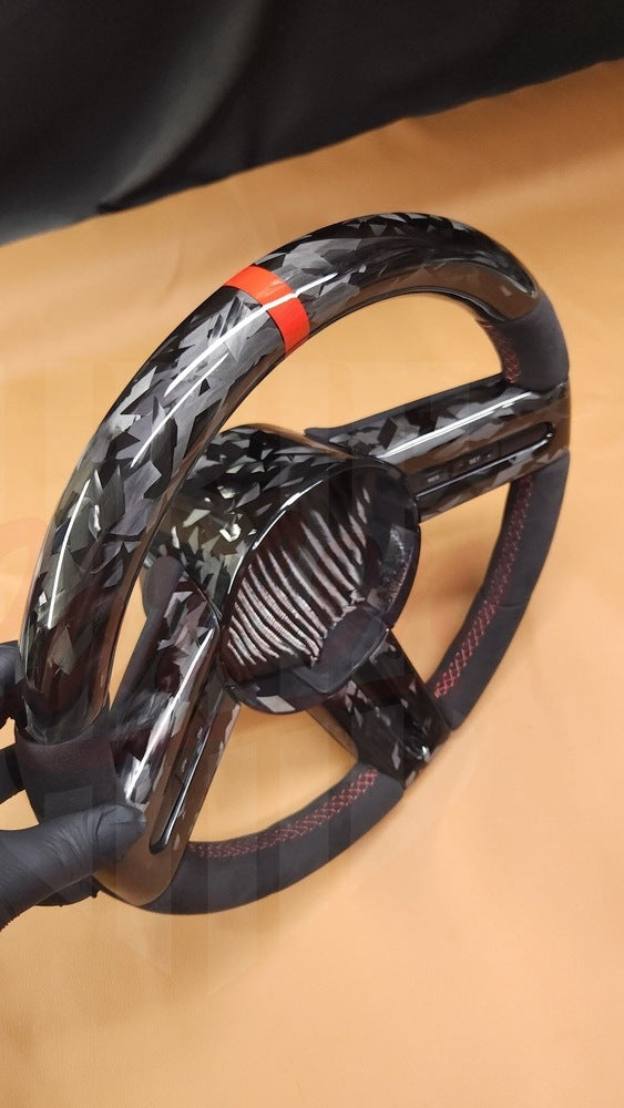 2005-2009 Mustang S197 Forged Carbon Fiber Steering Wheel - by ukiecarbon.com