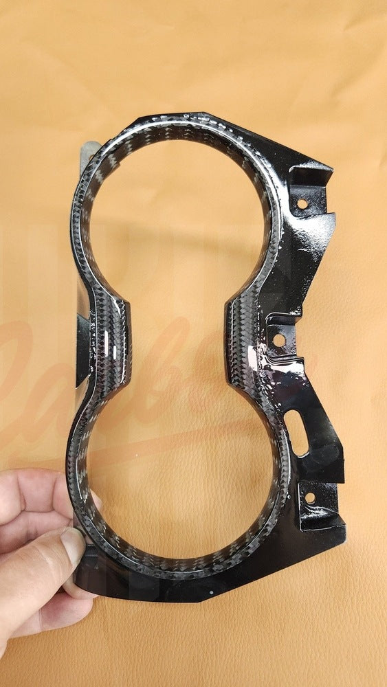 2015-2023 Mustang S550 Wide Twill Carbon Fiber Cupholder - by ukiecarbon.com