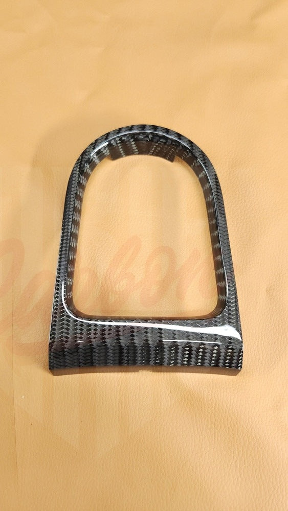 2015-2023 Mustang S550 Wide Twill Carbon Fiber Shifter Bezel - by ukiecarbon.com