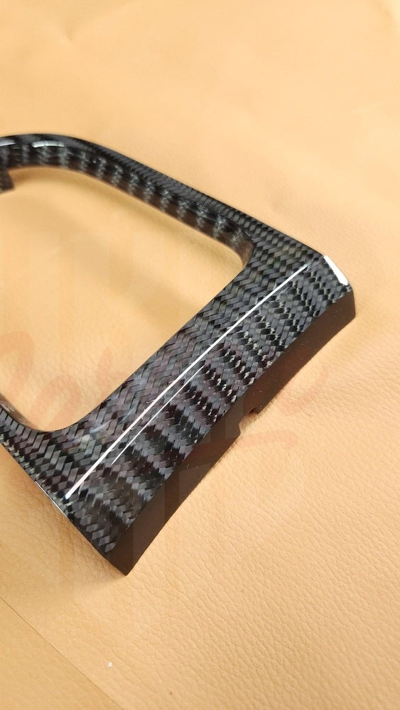 2015-2023 Mustang S550 Wide Twill Carbon Fiber Shifter Bezel - by ukiecarbon.com