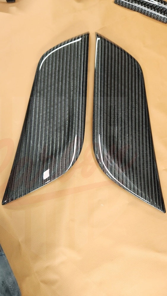 2015-2023 Mustang S550 Wide Twill Carbon Fiber Knee Pads - by ukiecarbon.com