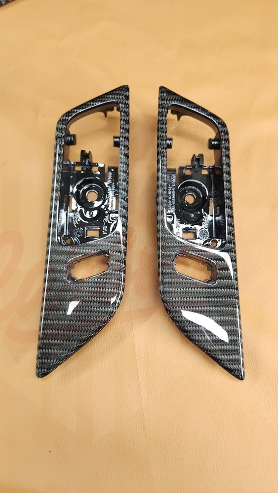 2015-2023 Mustang S550 Wide Twill Carbon Fiber Active Door Handles - by ukiecarbon.com
