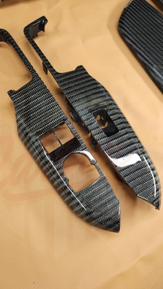 2015-2023 Mustang S550 Wide Twill Carbon Fiber Window Switch Panel - by ukiecarbon.com