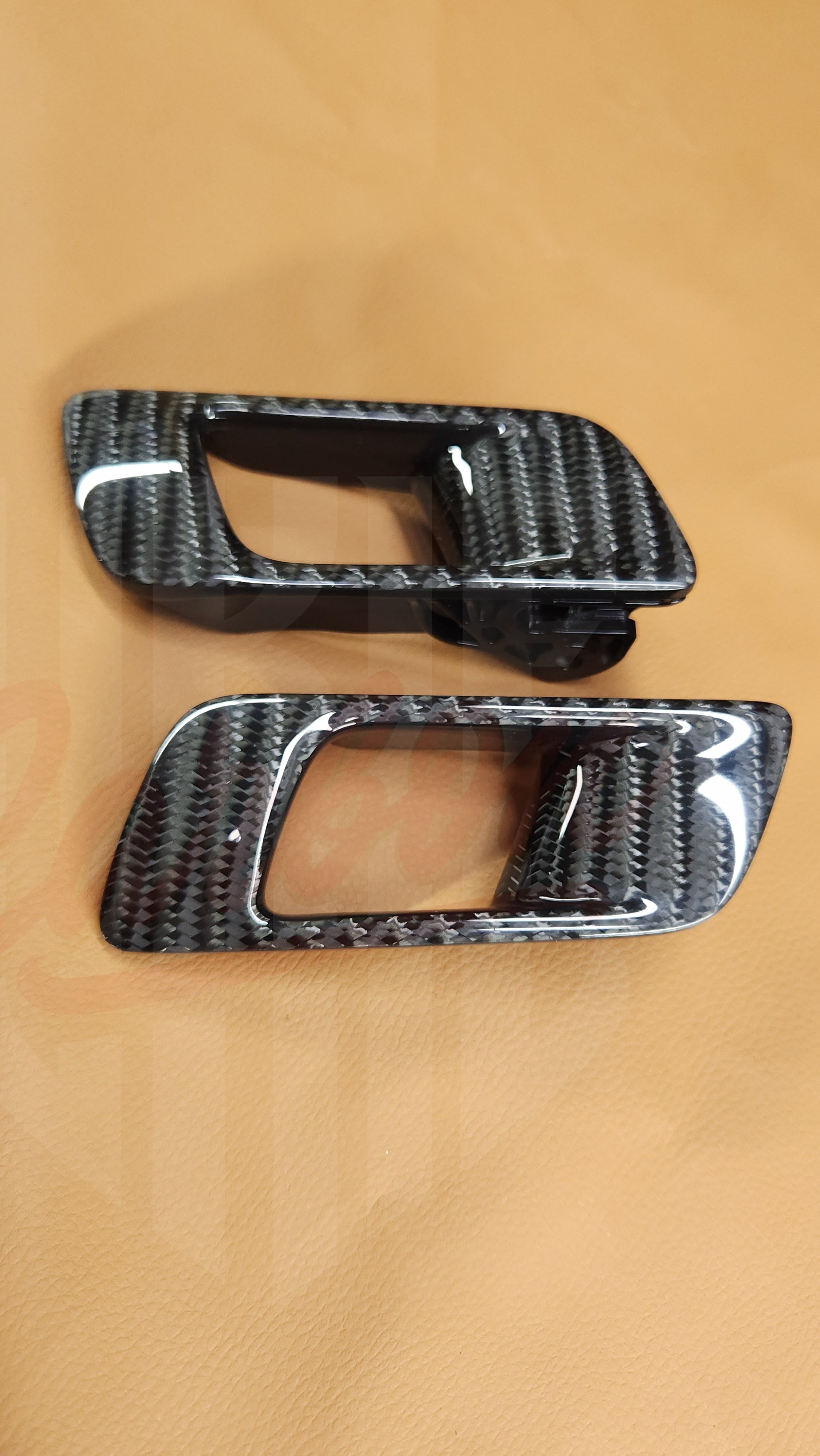 2015-2023 Mustang S550 Wide Twill Carbon Fiber Door Latches
