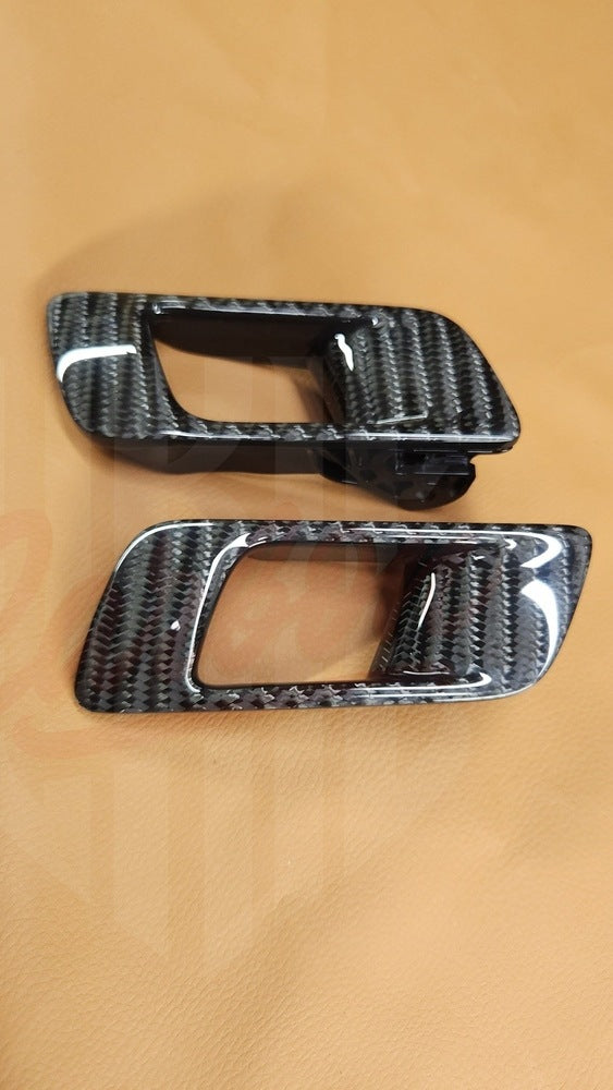 2015-2023 Mustang S550 Wide Twill Carbon Fiber Door Latches - by ukiecarbon.com