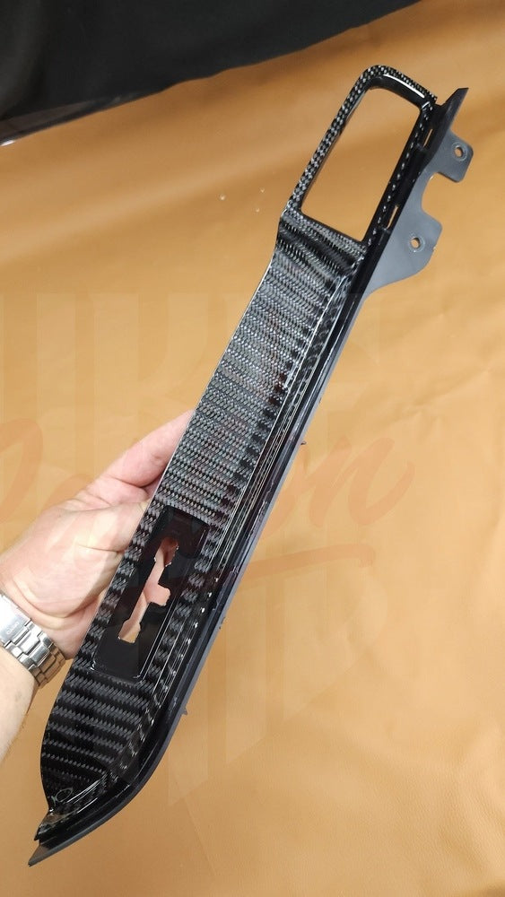 2015-2023 Mustang S550 Wide Twill Carbon Fiber Dashboard Trim With Chassis # - by ukiecarbon.com