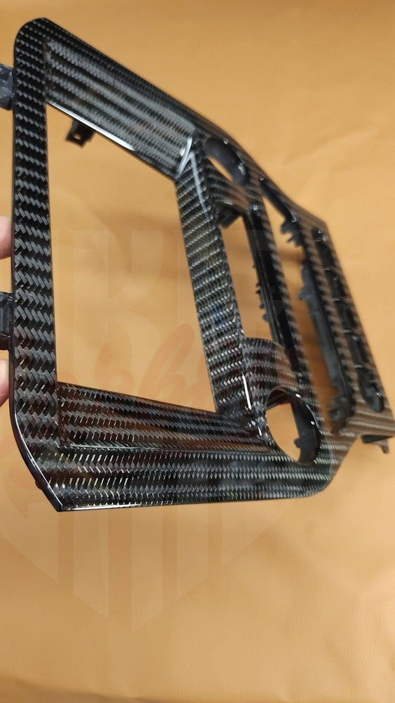 2015-2023 Mustang S550 Wide Twill Carbon Fiber Navigation Bezel - by ukiecarbon.com