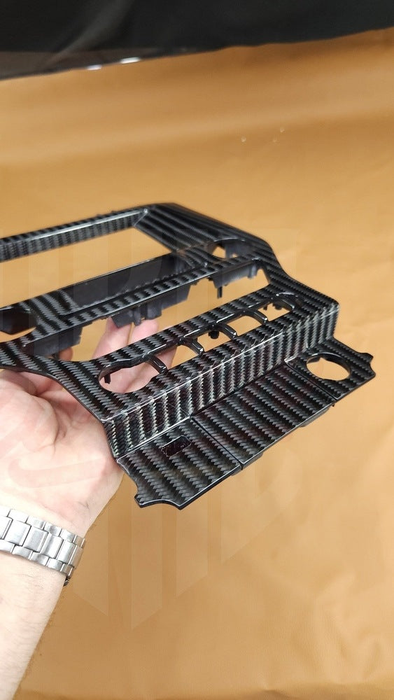 2015-2023 Mustang S550 Wide Twill Carbon Fiber Navigation Bezel - by ukiecarbon.com