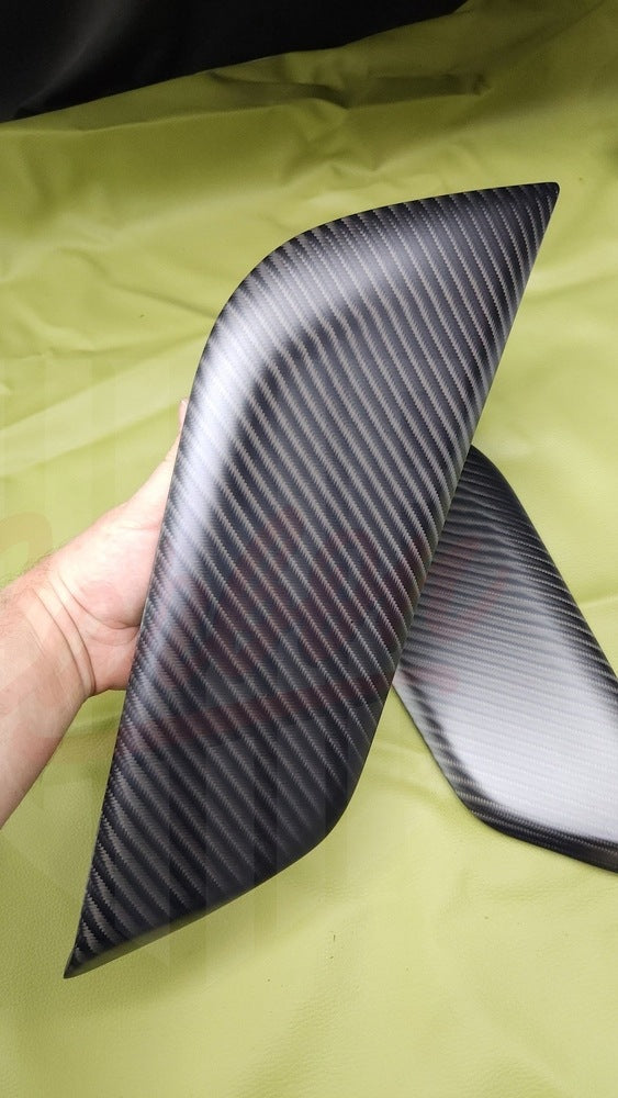 2015-2023 Mustang S550 4x4 Twill Matte Carbon Fiber Knee Pads - by ukiecarbon.com
