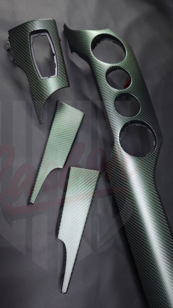 2015-2023 S550 Mustang Matte Reflective Green Carbon Fiber Performance Dashboard Trim - by ukiecarbon.com