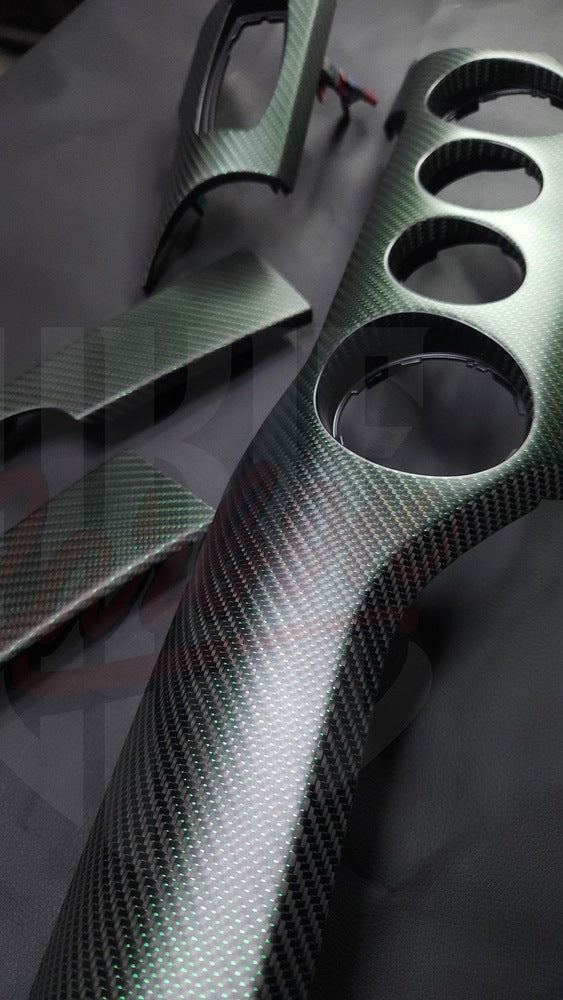 2015-2023 S550 Mustang Matte Reflective Green Carbon Fiber Performance Dashboard Trim - by ukiecarbon.com