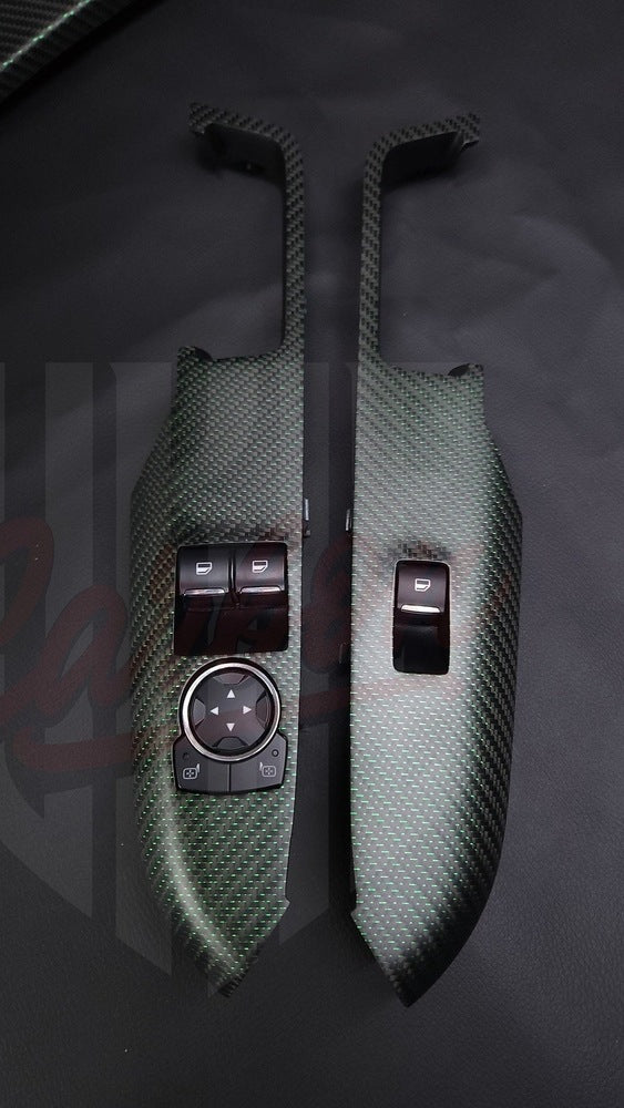 2015-2023 S550 Mustang Matte Reflective Green Carbon fiber Window Switch - by ukiecarbon.com