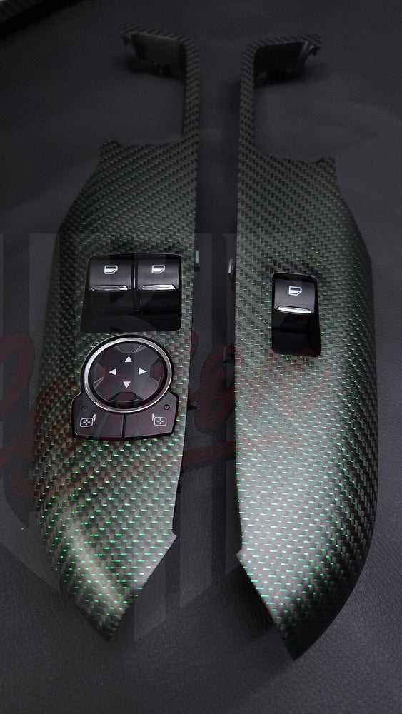2015-2023 S550 Mustang Matte Reflective Green Carbon fiber Window Switch - by ukiecarbon.com