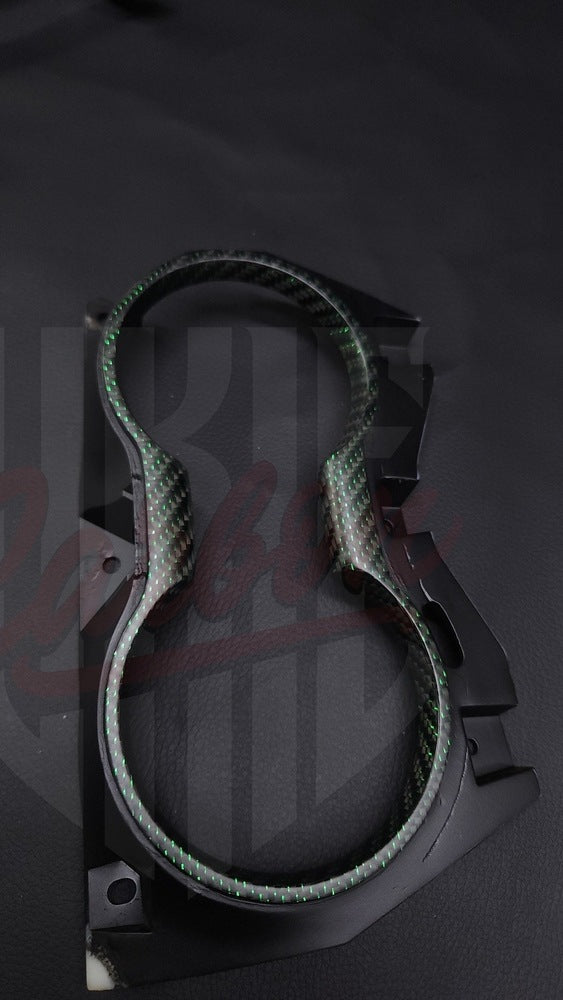 2015-2023 Mustang S550 Matte Reflective Green Carbon Fiber Cup Holder - by ukiecarbon.com