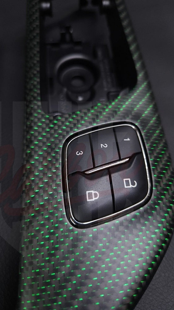2015-2023 S550 Mustang Matte Reflective Green Carbon fiber Active Door Handle - by ukiecarbon.com