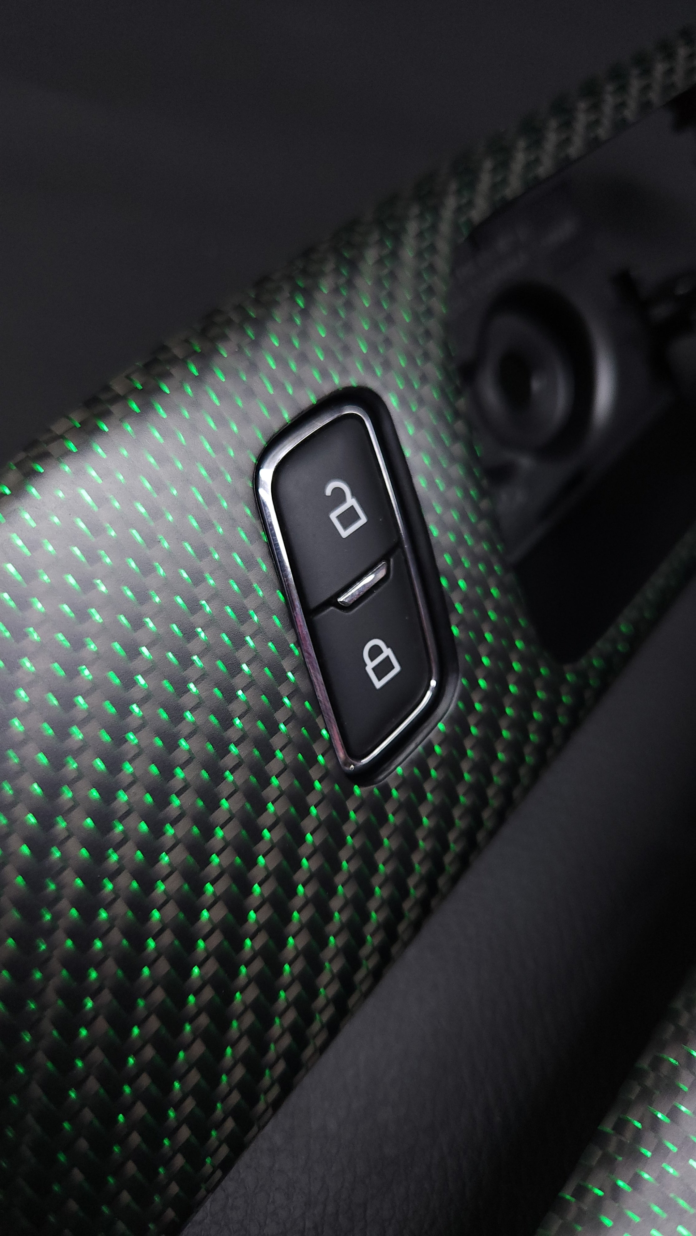 2015-2023 S550 Mustang Matte Reflective Green Carbon fiber Active Door Handle