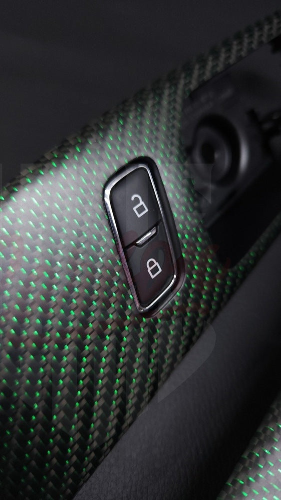 2015-2023 S550 Mustang Matte Reflective Green Carbon fiber Active Door Handle - by ukiecarbon.com