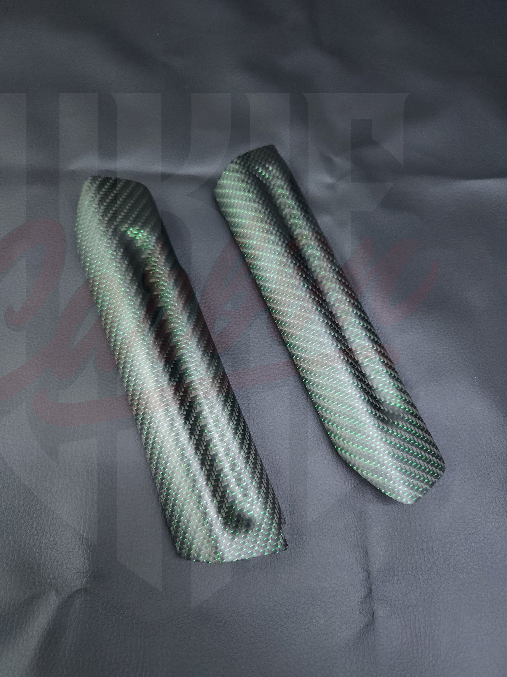 2015-2023 Mustang S550 Matte Reflective Green Carbon Fiber Door Handle