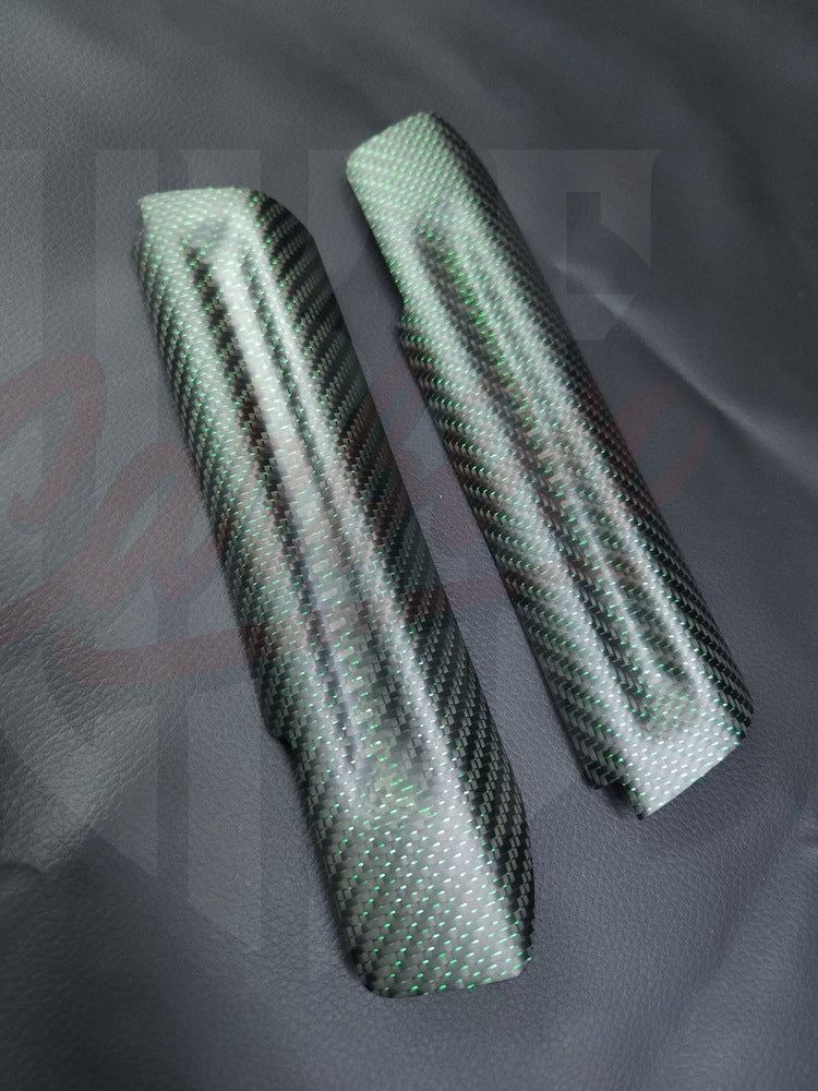 2015-2023 Mustang S550 Matte Reflective Green Carbon Fiber Door Handle - by ukiecarbon.com