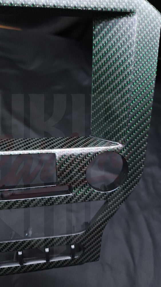 2015-2023 Mustang S550 Matte Green Reflective Carbon Fiber Navigation Bezel - by ukiecarbon.com