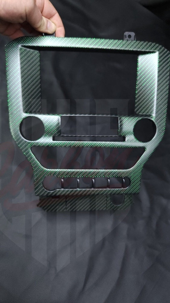 2015-2023 Mustang S550 Matte Green Reflective Carbon Fiber Navigation Bezel - by ukiecarbon.com