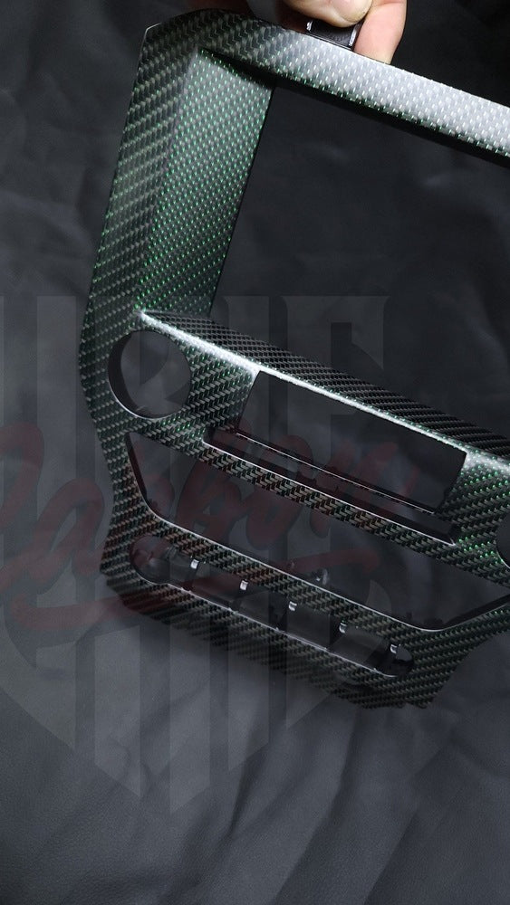 2015-2023 Mustang S550 Matte Green Reflective Carbon Fiber Navigation Bezel - by ukiecarbon.com
