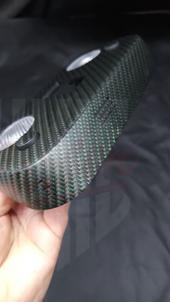2015-2023 Mustang S550 Matte Green Reflective Carbon Fiber Dome Lights - by ukiecarbon.com
