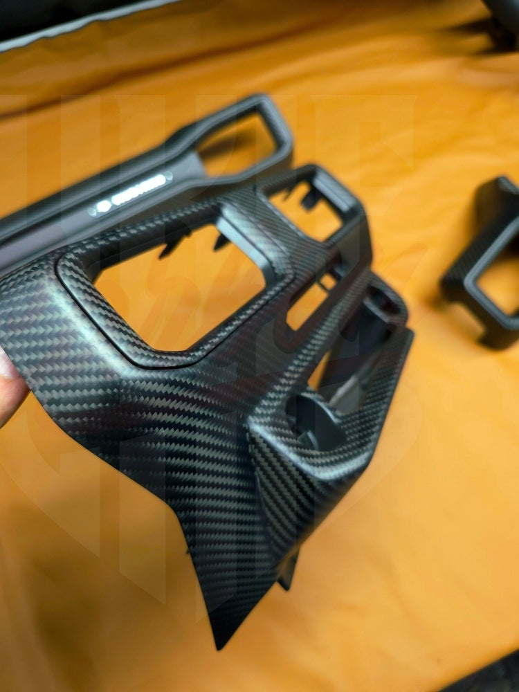 2024+ Mustang S650 Matte Carbon Fiber CENTER DASH AIR VENT GRILL - by ukiecarbon.com
