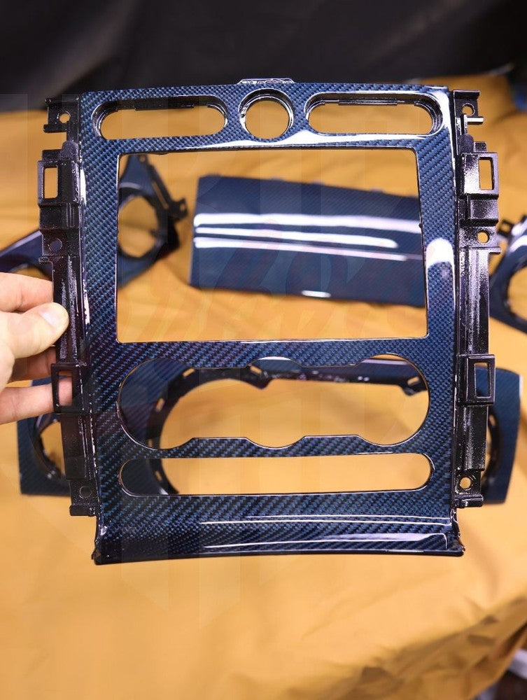 2005-2009 Mustang S197 Blue Carbon Fiber Radio Bezel - by ukiecarbon.com