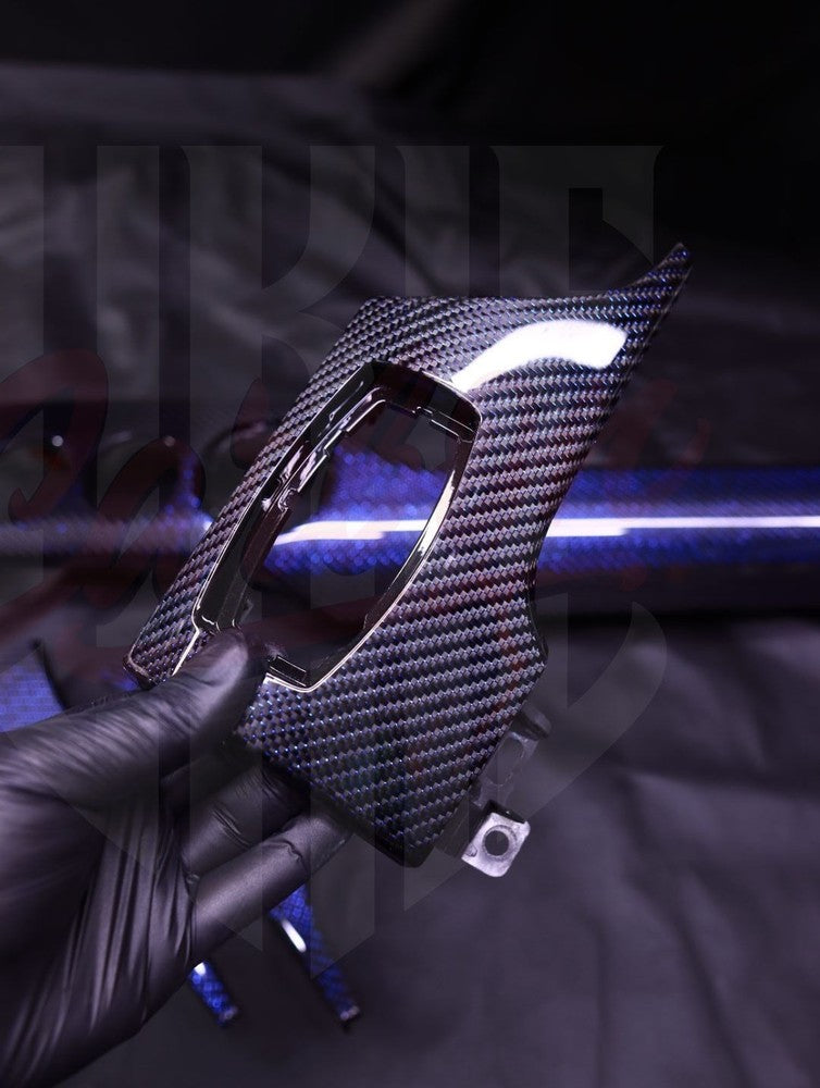 2015-2023 Mustang S550 Reflective Blue Carbon Fiber Dashboard Trim - by ukiecarbon.com
