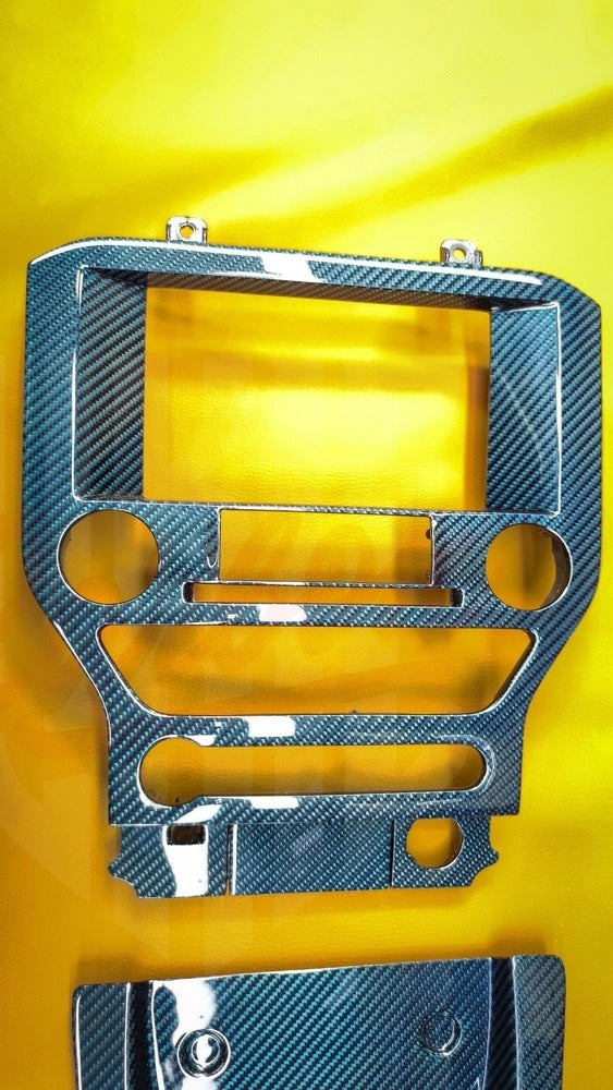 2015-2023 Mustang S550 Blue Carbon Fiber Navigation Bezel - by ukiecarbon.com