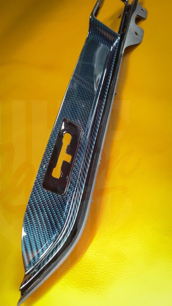 2015-2023 Mustang S550 Blue Carbon Fiber Dashboard Trim With Chassis # - by ukiecarbon.com