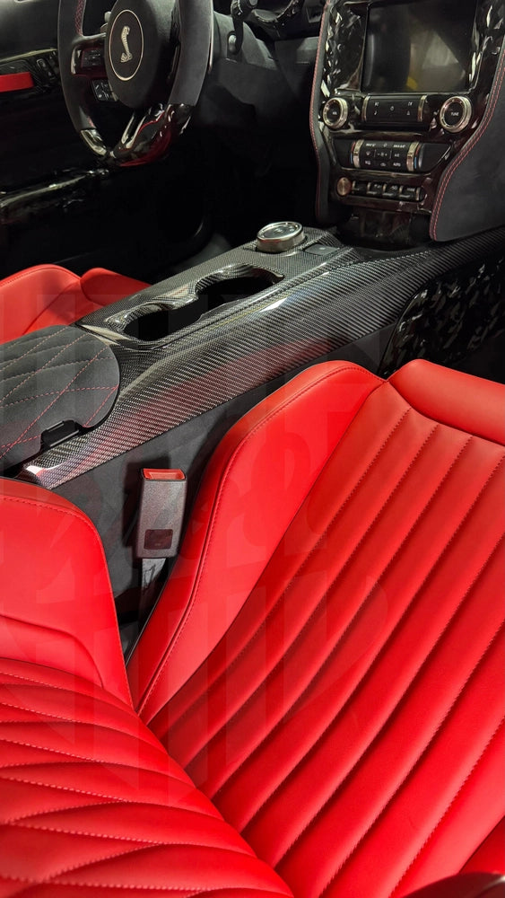 2020-2022 GT500 Complete Carbon Fiber Center Console Tunnel - by ukiecarbon.com