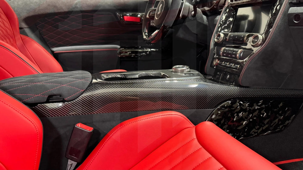 2020-2022 GT500 Complete Carbon Fiber Center Console Tunnel - by ukiecarbon.com