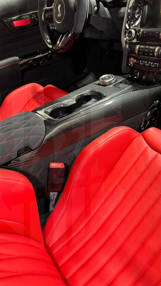2020-2022 GT500 Complete Carbon Fiber Center Console Tunnel - by ukiecarbon.com