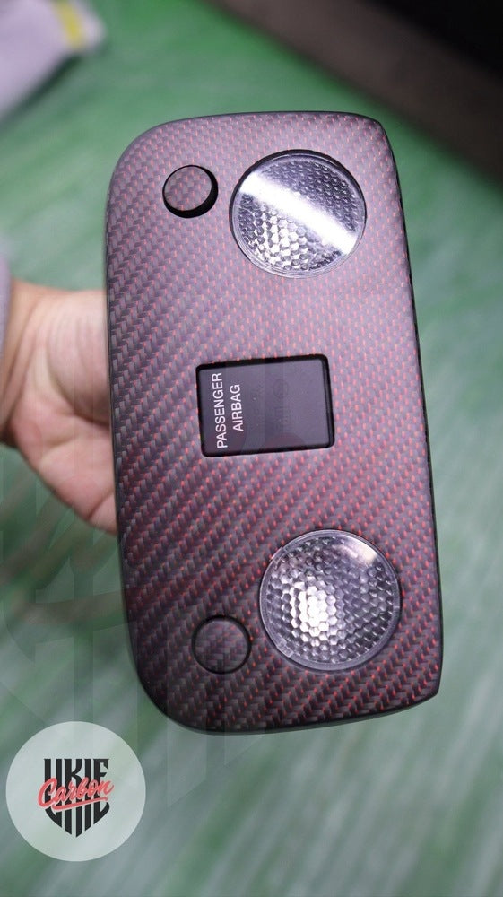 2015-2023 Mustang S550 Matte Reflective Red Dome Lights - by ukiecarbon.com