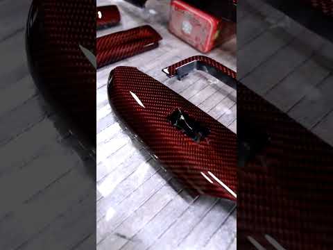Load video: 2015-2023 Mustang S550 Red Carbon Fiber Dashboard Trim